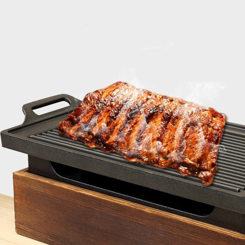 Wooden Hibachi Pan Grill