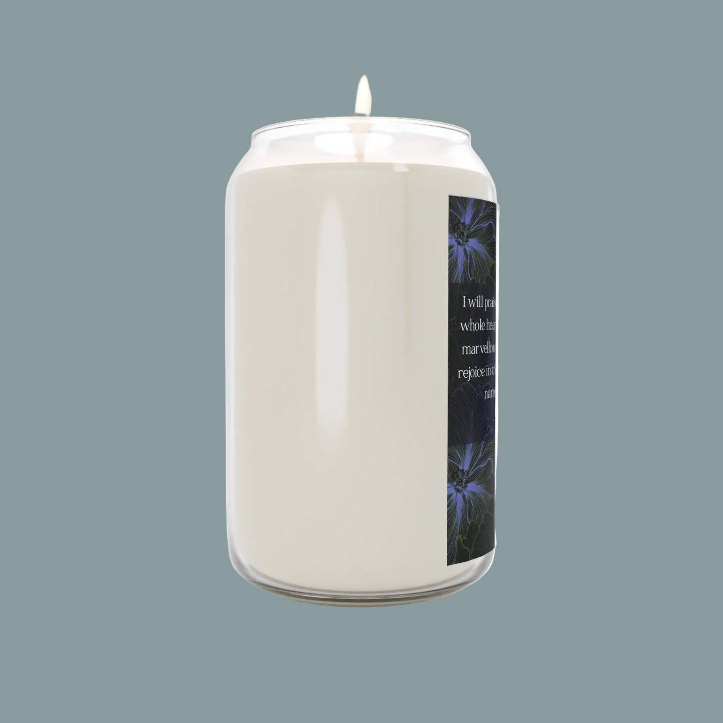 Psalm 9:1 Scripture Scented Soy Candle — 13.75 oz