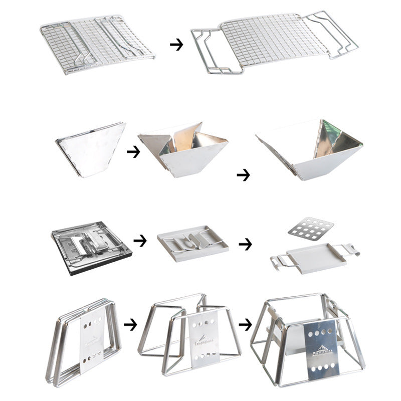 Portable Stainless Steel BBQ Grill