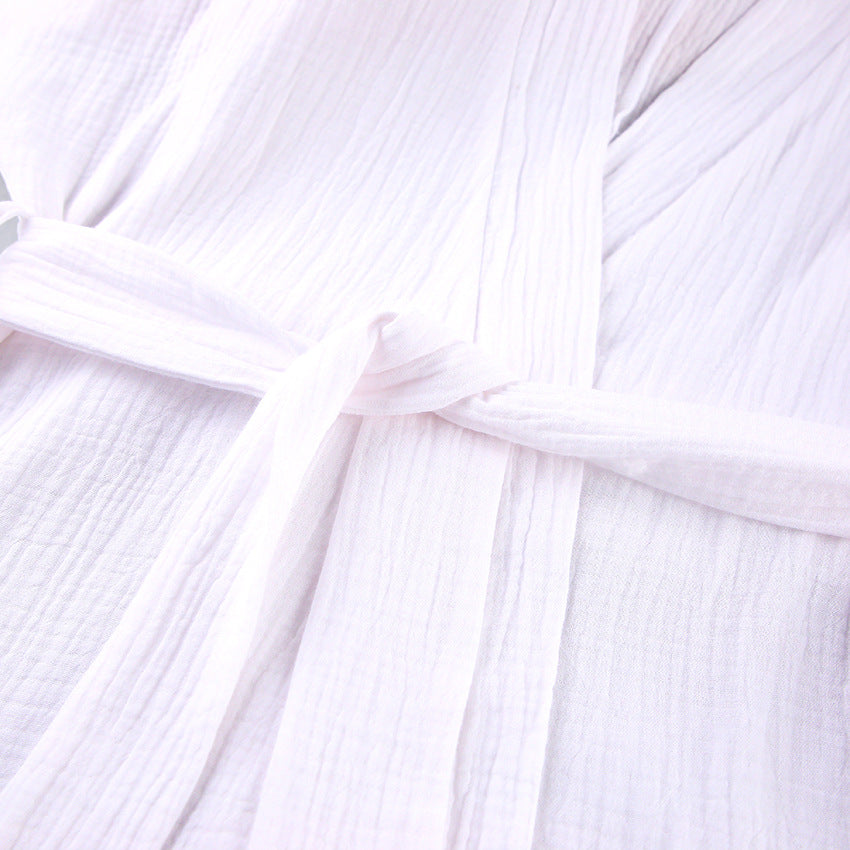 Crepe Cotton Ruffles Nightgown Shorts Set