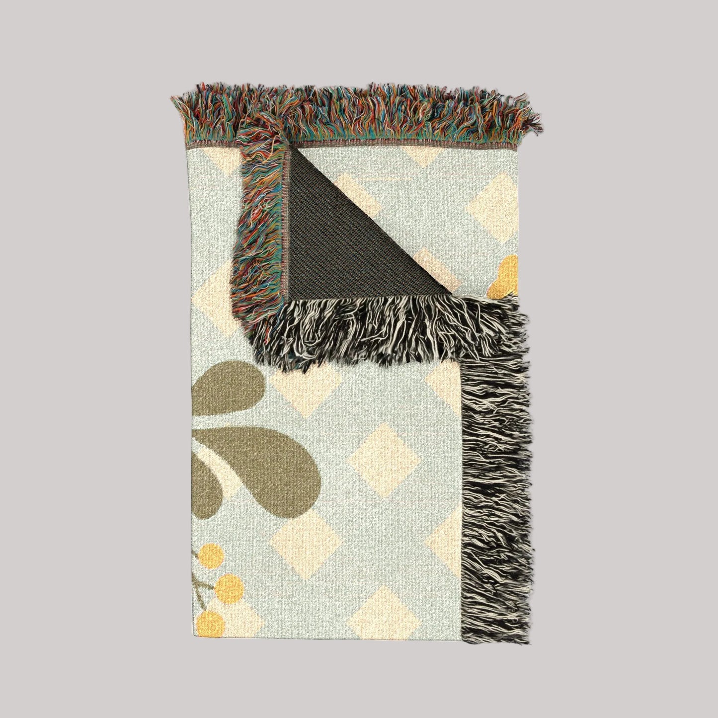 Woven Blanket - Boho Throw with Fringe
