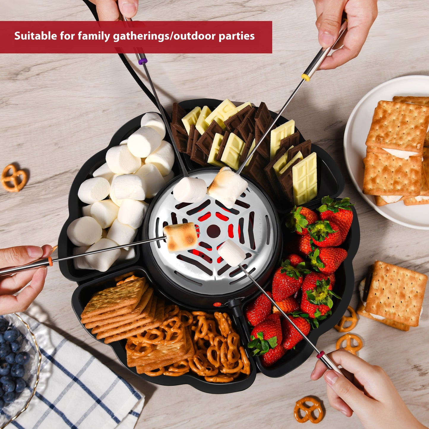 Electric Chafing Dish s’more Making Machine