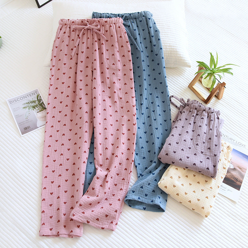 Double-layer Cotton Yarn Home Pants
