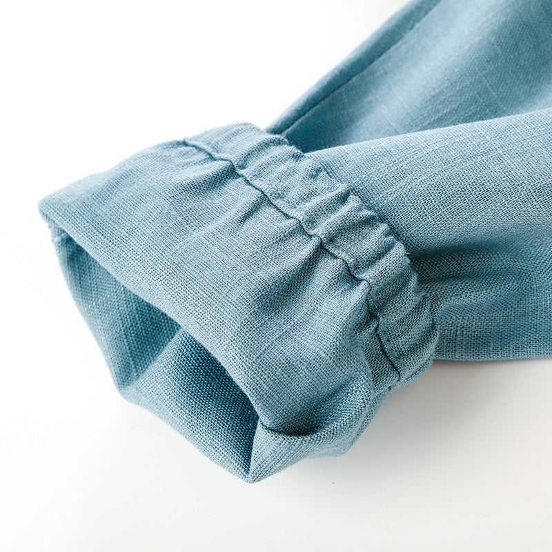 Children's Cotton And Linen Trousers and Shirt