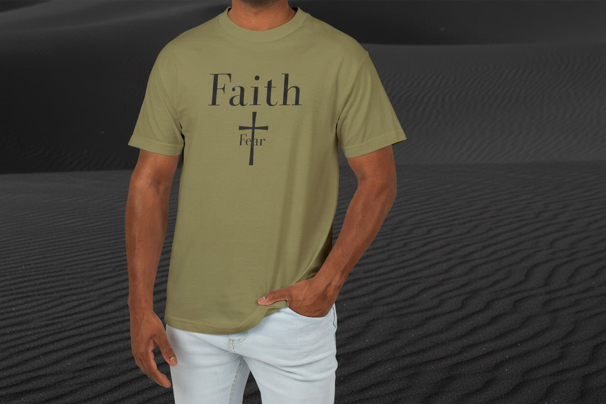 Faith Over Fear T-Shirt | Christian Graphic Tee | Bible Verse Shirt | Spiritual Quote Tee| Faith-Based Apparel