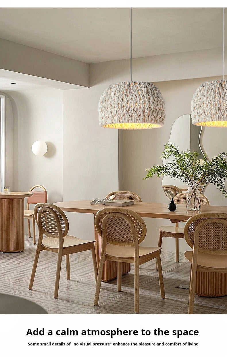 Hand-Woven Rope Chandelier