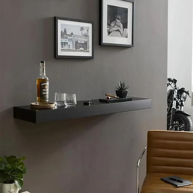Wooden Compartment Floating Wall Shelves