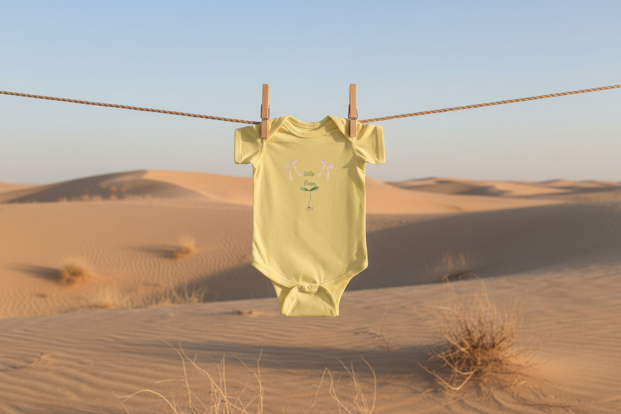 Little Bean Baby Onesie  Cute Baby Bodysuit | Minimalist Baby Shower Gift | %100 Organic cotton Infant Clothes | Newborn Outfit Idea