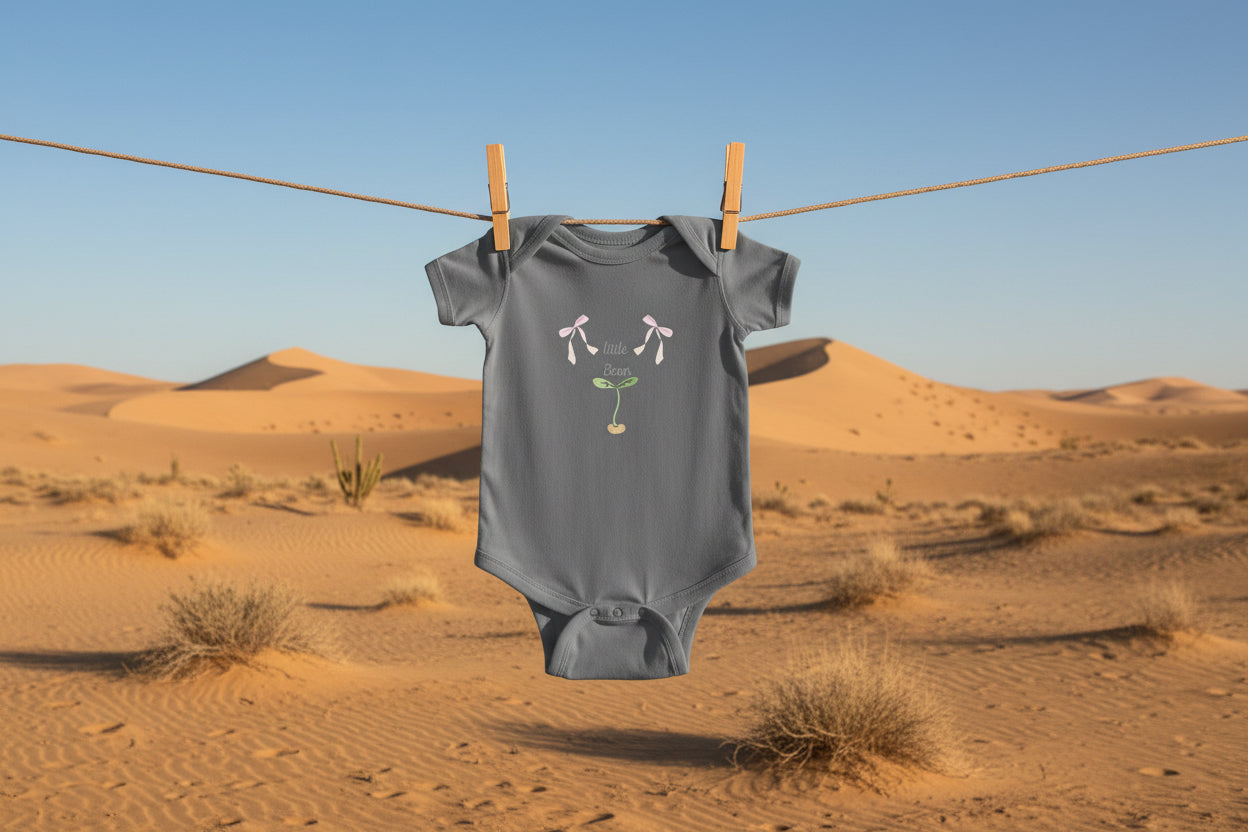 Little Bean Baby Onesie  Cute Baby Bodysuit | Minimalist Baby Shower Gift | %100 Organic cotton Infant Clothes | Newborn Outfit Idea