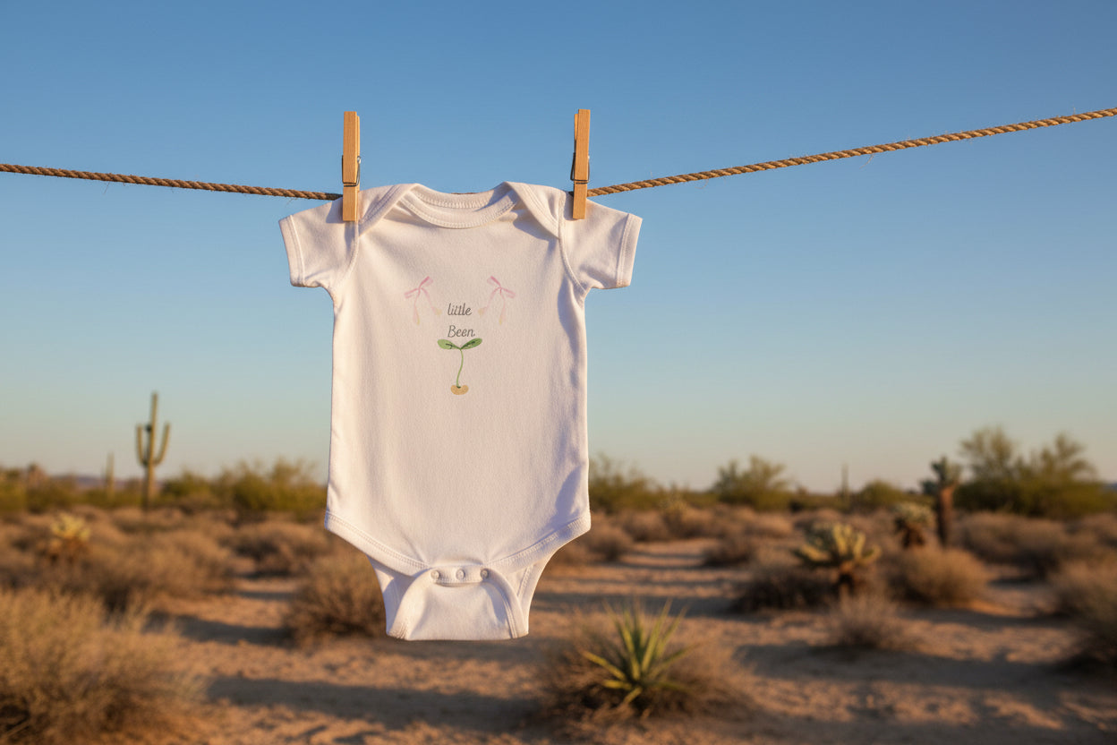 Little Bean Baby Onesie  Cute Baby Bodysuit | Minimalist Baby Shower Gift | %100 Organic cotton Infant Clothes | Newborn Outfit Idea