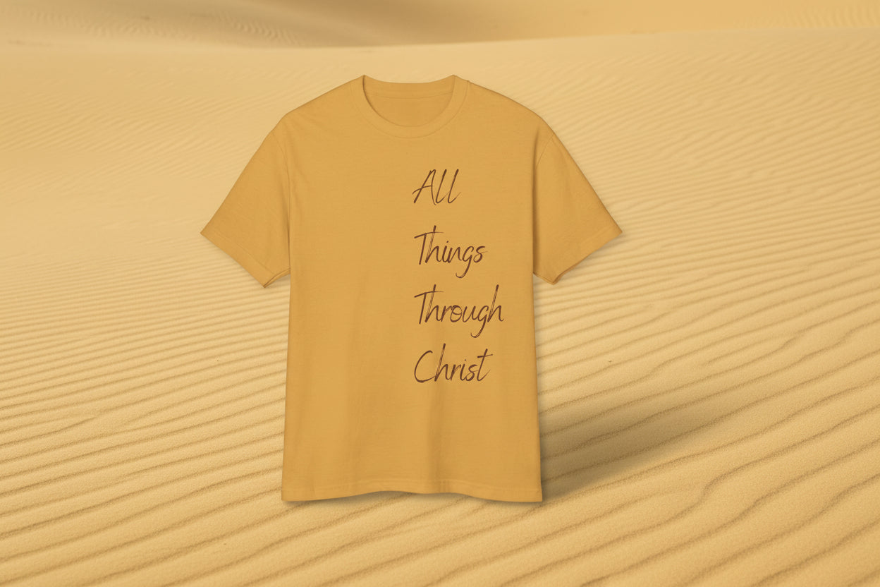 Faith-Inspired Unisex Tee | All Things Through Christ T-Shirt