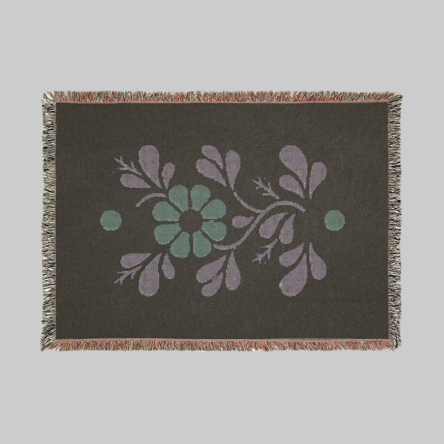 Woven Blanket - Boho Throw with Fringe
