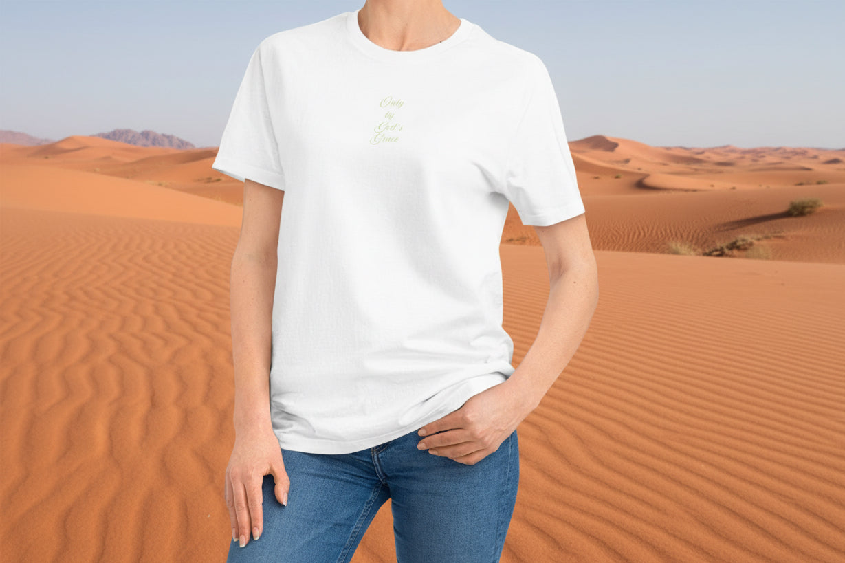 Only By Gods Grace Unisex T-Shirt | Faith-Based Christian Tee | Inspirational Scripture Shirt