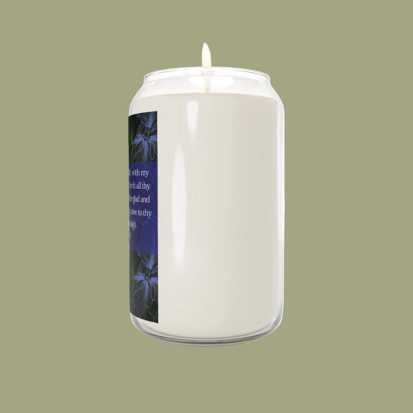 Psalm 9:1 Scripture Scented Soy Candle — 13.75 oz