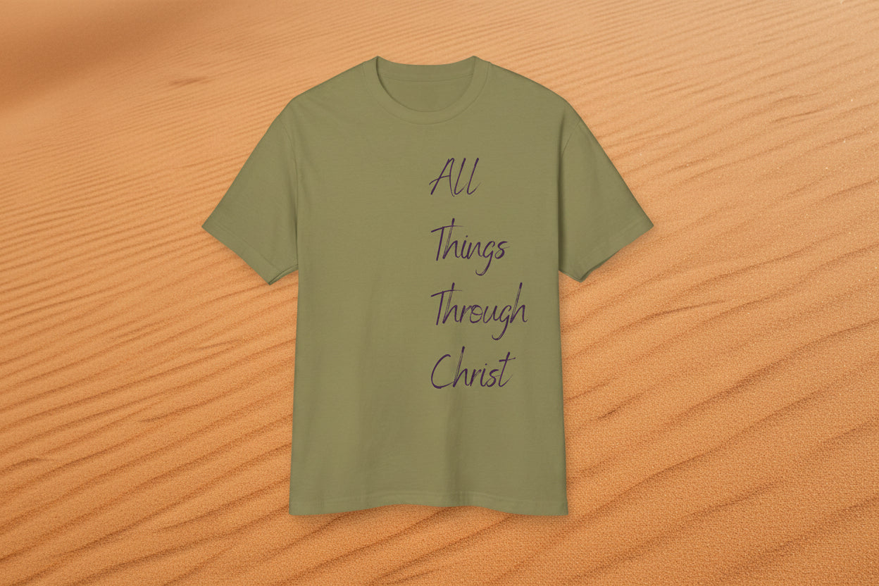 Faith-Inspired Unisex Tee | All Things Through Christ T-Shirt