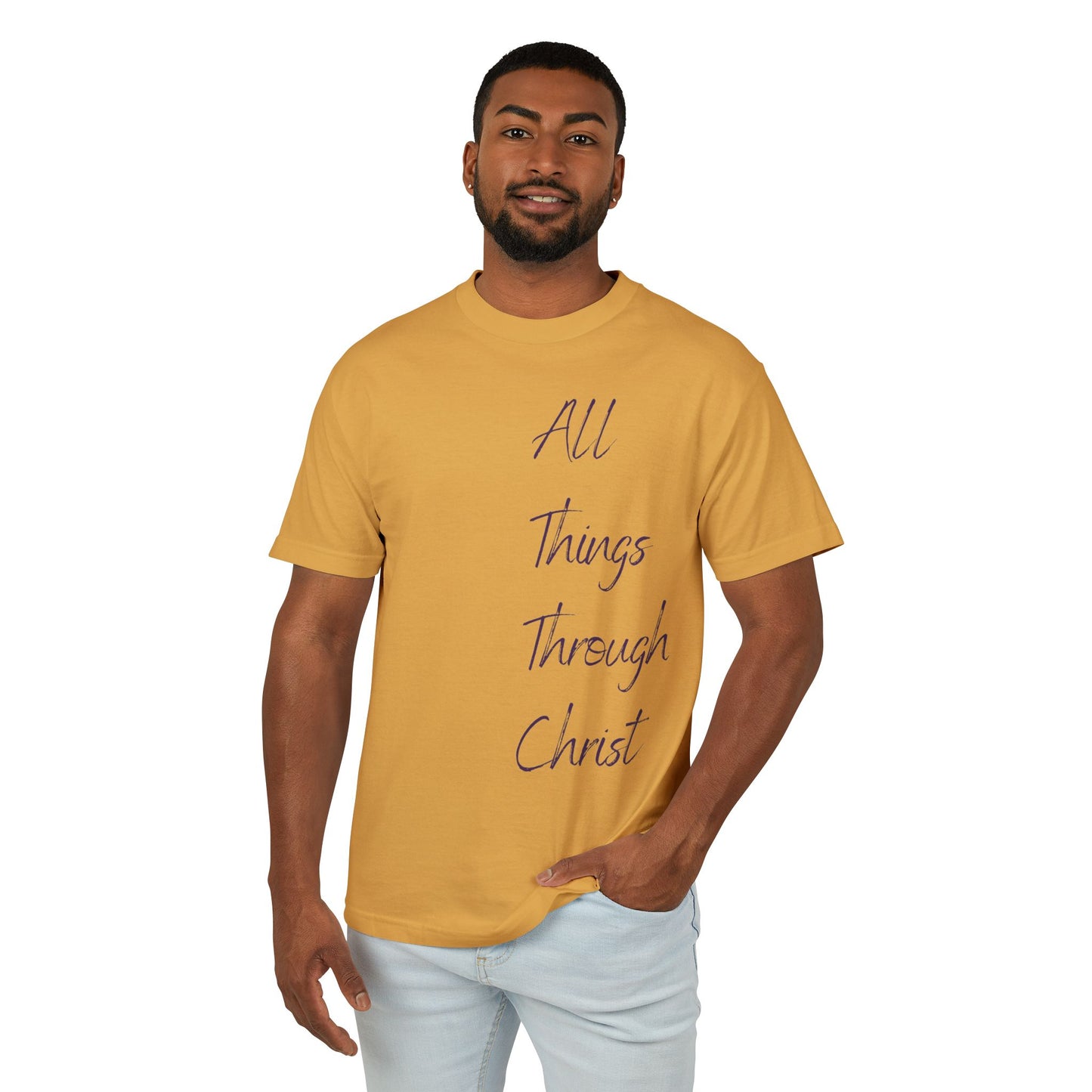 Faith-Inspired Unisex Tee | All Things Through Christ T-Shirt