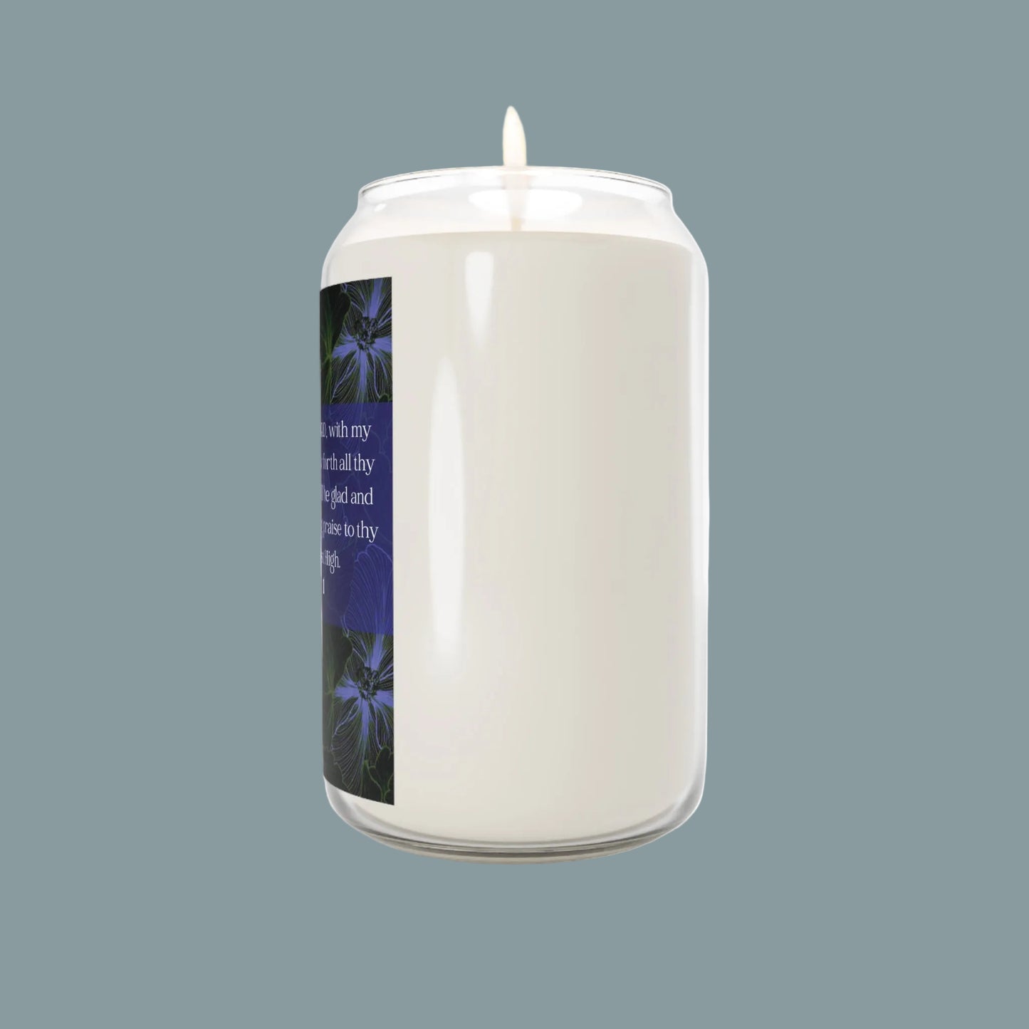 Psalm 9:1 Scripture Scented Soy Candle — 13.75 oz