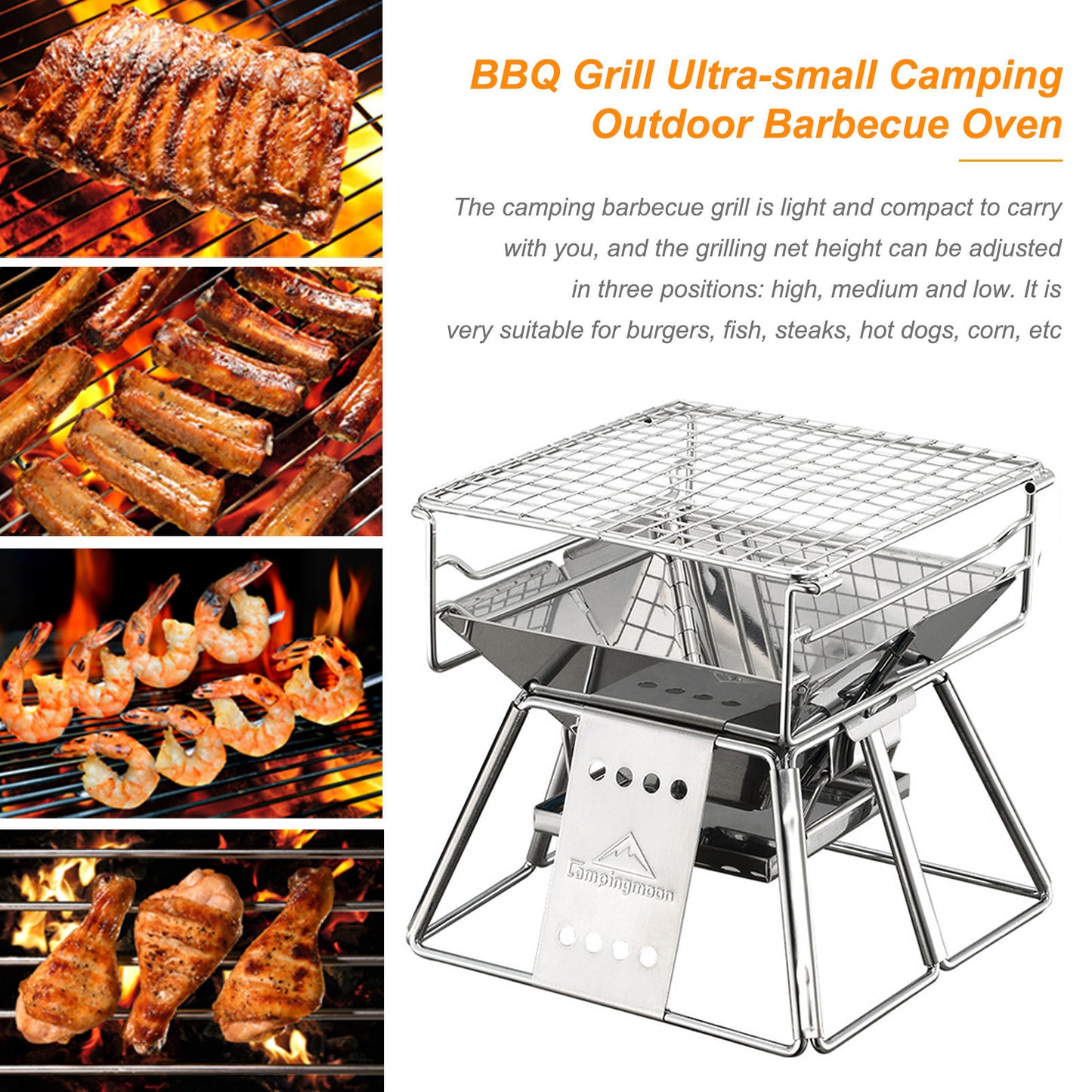 Portable Stainless Steel BBQ Grill