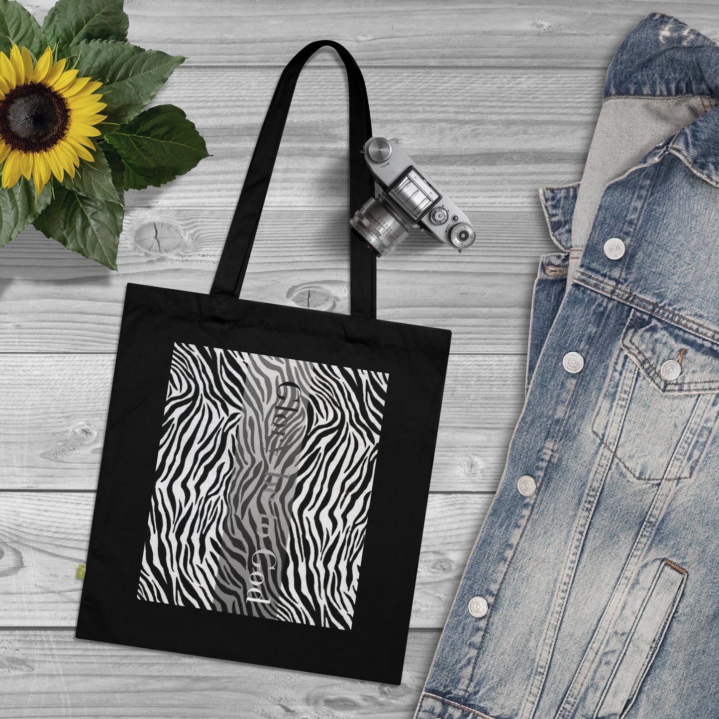 Zebra Stripe Organic Cotton Tote Bag –  Eco Shopper