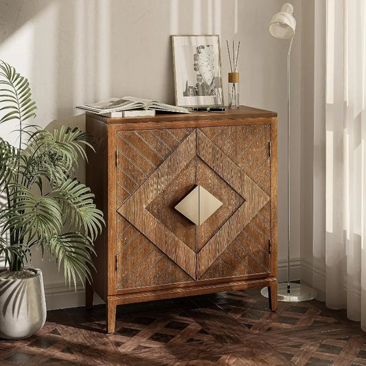 Two door Wood Storage Cabinet
