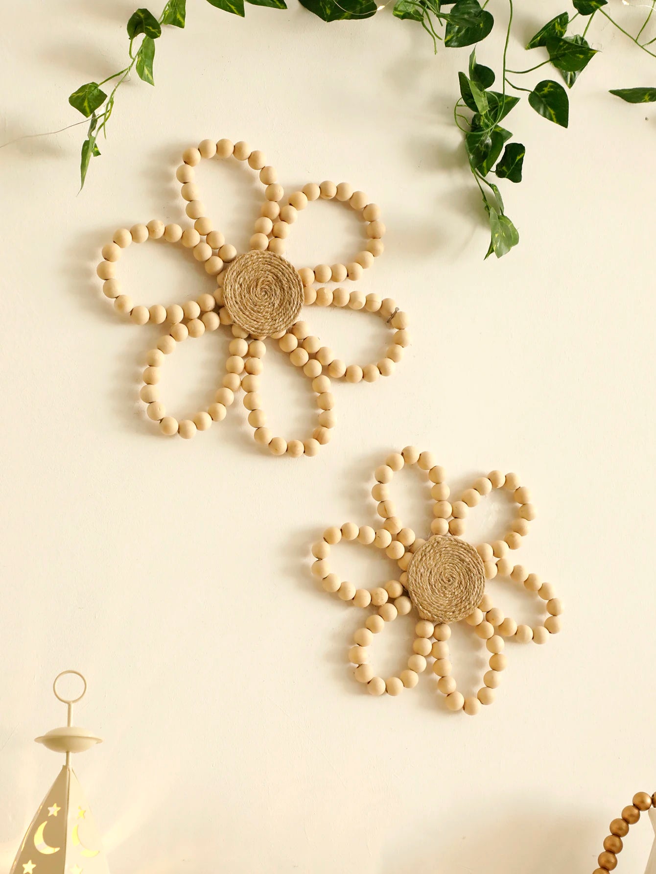 Hanging Wooden Beads Flower