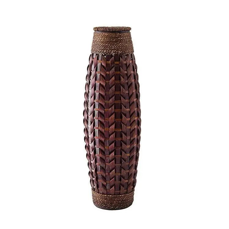 Handmade rattan bamboo woven vase