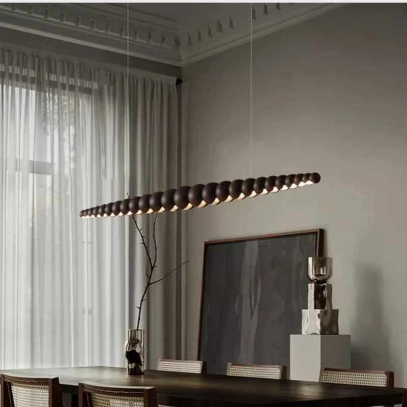 Wooden Beads Long Linear Light