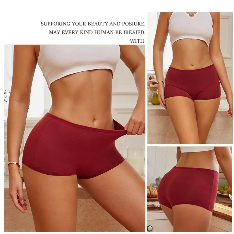 Women's Panties Cotton Seamless Sports Boxers
