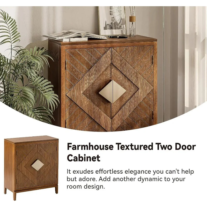 Two door Wood Storage Cabinet