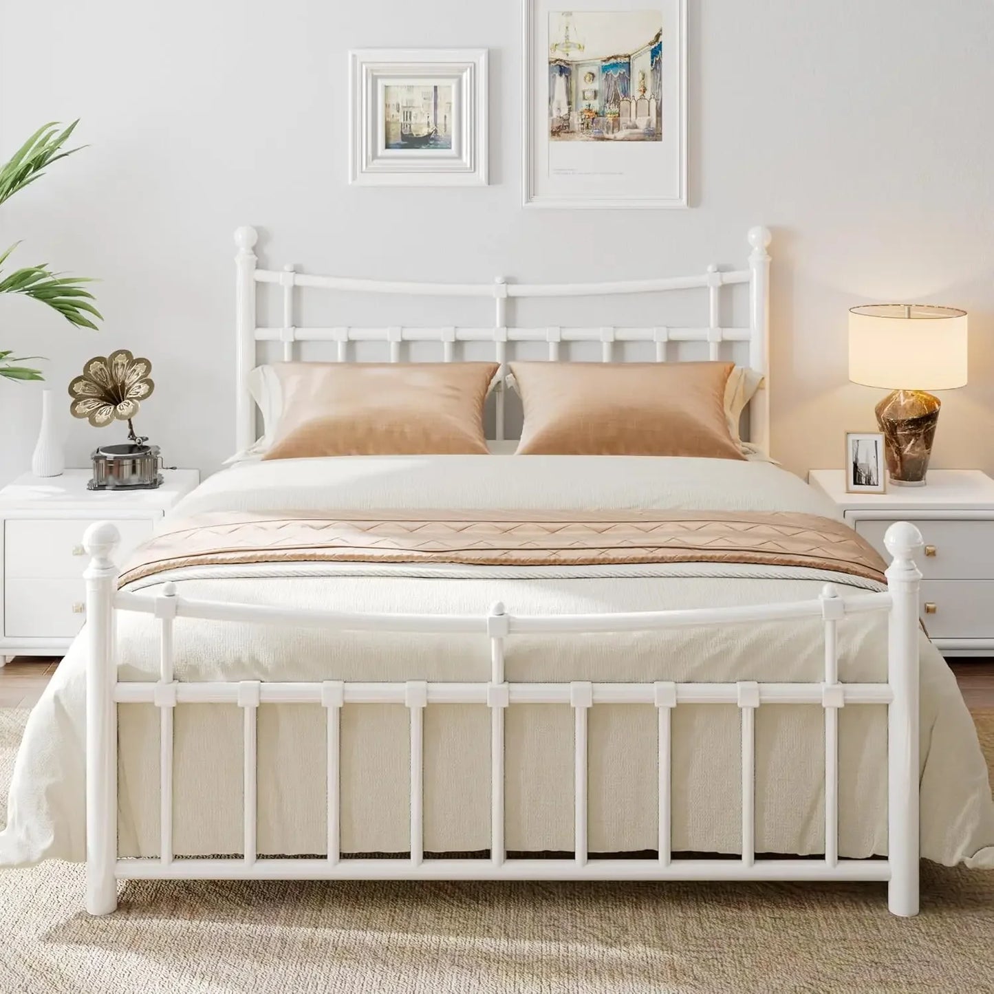 Queen Size Metal Platform Bed Frame