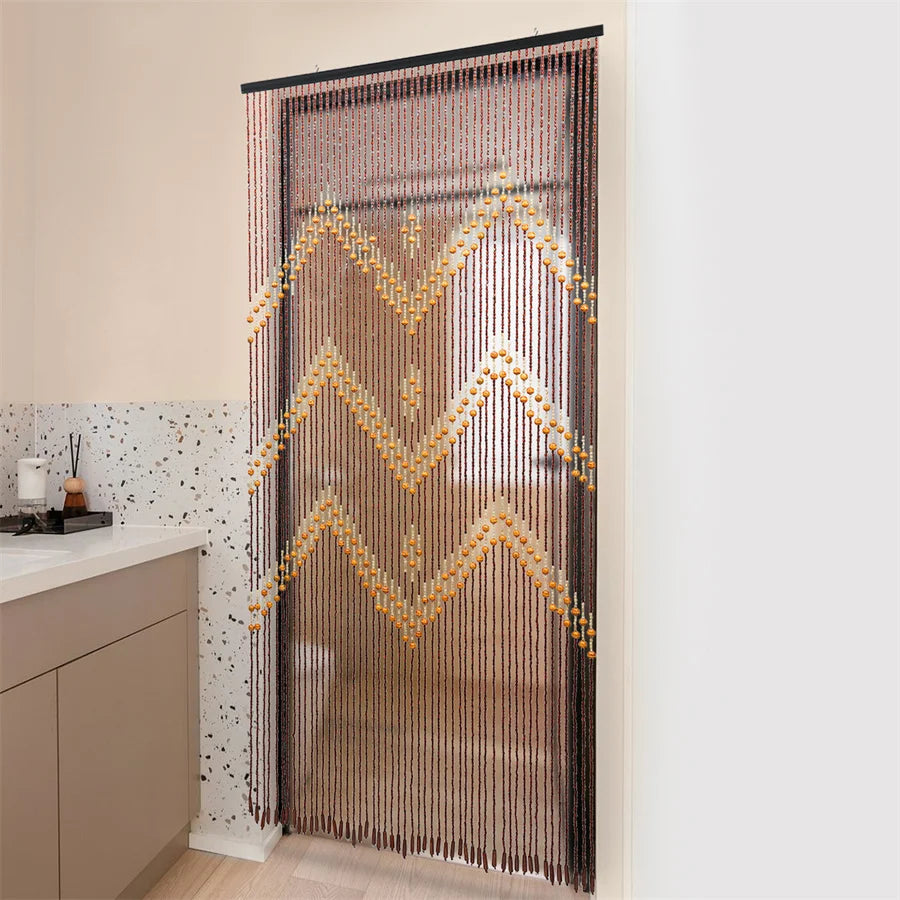 Wood Beaded Curtain for Doorway
