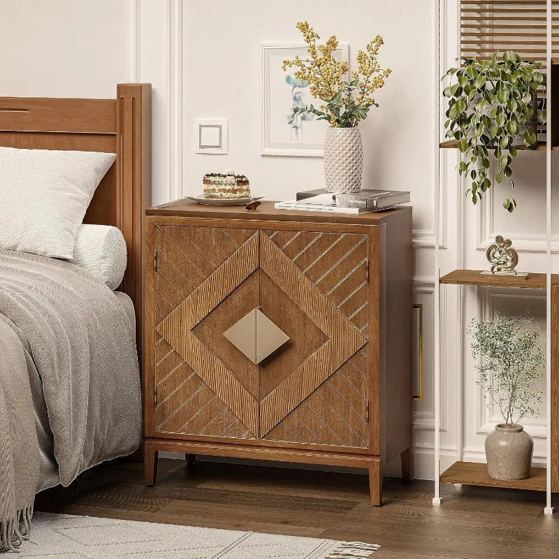 Two door Wood Storage Cabinet