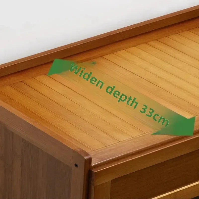 Bamboo Shoe Organizer Cabinet