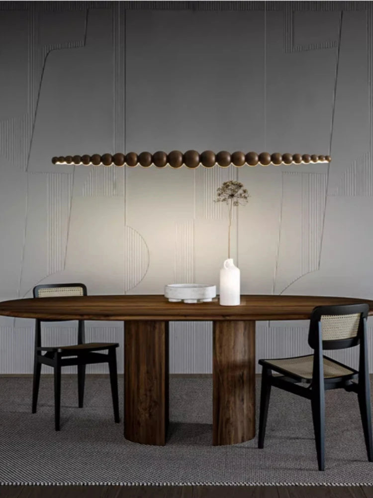 Wooden Beads Long Linear Light