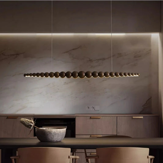 Wooden Beads Long Linear Light