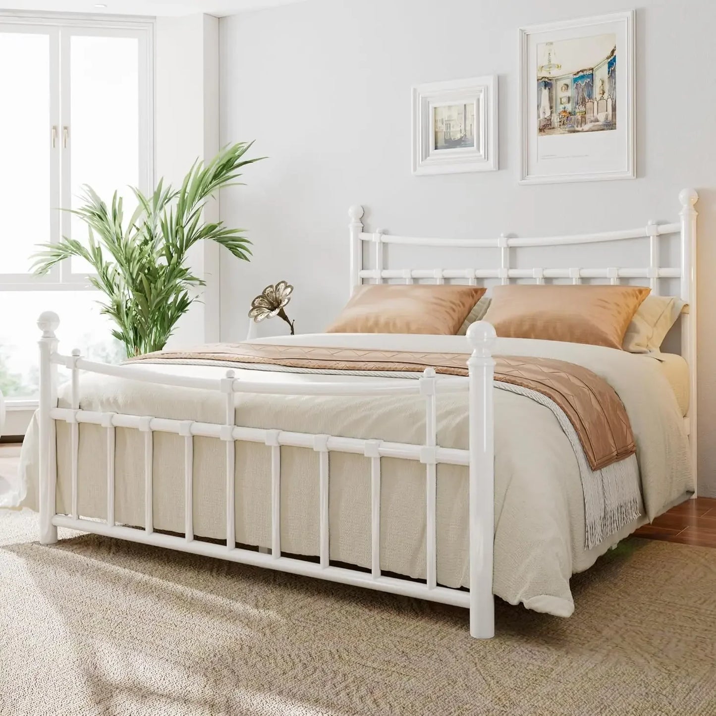 Queen Size Metal Platform Bed Frame